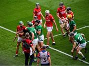22 August 2021; Graeme Mulcahy of Limerick breaks a hurley during a scuffle between both sides during the GAA Hurling All-Ireland Senior Championship Final match between Cork and Limerick in Croke Park, Dublin. Photo by Daire Brennan/Sportsfile