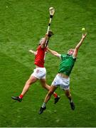 22 August 2021; Barry Nash of Limerick in action against Shane Kingston of Cork during the GAA Hurling All-Ireland Senior Championship Final match between Cork and Limerick in Croke Park, Dublin. Photo by Daire Brennan/Sportsfile