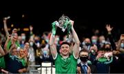 22 August 2021; Limerick captain Declan Hannon lifts the Liam MacCarthy Cup after the GAA Hurling All-Ireland Senior Championship Final match between Cork and Limerick in Croke Park, Dublin. Photo by Stephen McCarthy/Sportsfile