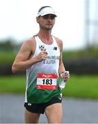 21 August 2021; Gareth King, representing Ulster and Northern Ireland, competing in the Irish National 50 kilometre and 100 kilometre Championships, incorporating the Anglo Celtic Plate, at Mondello Park in Naas, Kildare. Photo by Brendan Moran/Sportsfile
