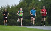 21 August 2021; Competitors, from left, Karl Marnane, Sean O'Hehir, Niall Harte and Boby Tallon during the Irish National 50 kilometre and 100 kilometre Championships, incorporating the Anglo Celtic Plate, at Mondello Park in Naas, Kildare. Photo by Brendan Moran/Sportsfile