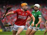 22 August 2021; Niall O’Leary of Cork in action against Aaron Gillane of Limerick during the GAA Hurling All-Ireland Senior Championship Final match between Cork and Limerick in Croke Park, Dublin. Photo by Ray McManus/Sportsfile