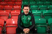 24 August 2021; Shamrock Rovers manager Stephen Bradley poses for a portrait during a Shamrock Rovers press conference at Tallaght Stadium in Dublin. Photo by Eóin Noonan/Sportsfile
