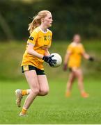 22 August 2021; Theresa Mellon of Antrim during the TG4 All-Ireland Ladies Football Junior Championship Semi-Final match between Antrim and Carlow at Lannleire GFC in Dunleer, Louth. Photo by Ben McShane/Sportsfile