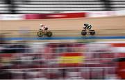 25 August 2021; Richael Timothy of Ireland, right, and Yvonne Marzinke of Austria compete in the C1-3 3000m Individual Pursuit qualifying at the Izu velodrome on day one during the 2020 Tokyo Summer Olympic Games in Shizuoka, Japan. Photo by David Fitzgerald/Sportsfile