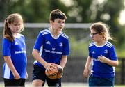 25 August 2021; Leo Brennan, age 10, in action during the Bank of Ireland Leinster Rugby Summer Camp at Ashbourne RFC in Ashbourne, Meath. Photo by Matt Browne/Sportsfile