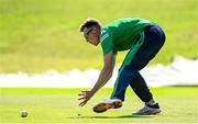 25 August 2021; Harry Tector during a Cricket Ireland training session ahead of the Zimbabwe series at Malahide Cricket Club in Dublin. Photo by Harry Murphy/Sportsfile