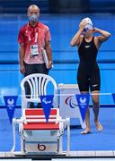 26 August 2021; Róisín Ní Ríain of Ireland before her heat of the Women's S13 100 metre backstroke at the Tokyo Aquatic Centre on day two during the Tokyo 2020 Paralympic Games in Tokyo, Japan. Photo by Sam Barnes/Sportsfile