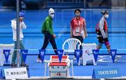 26 August 2021; Róisín Ní Ríain of Ireland makes her way out before her heat of the Women's S13 100 metre backstroke at the Tokyo Aquatic Centre on day two during the Tokyo 2020 Paralympic Games in Tokyo, Japan. Photo by Sam Barnes/Sportsfile