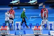 26 August 2021; Róisín Ní Ríain of Ireland makes her way out before her heat of the Women's S13 100 metre backstroke at the Tokyo Aquatic Centre on day two during the Tokyo 2020 Paralympic Games in Tokyo, Japan. Photo by Sam Barnes/Sportsfile