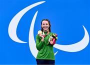 26 August 2021; Ellen Keane of Ireland with her gold medal after winning the Women's SB8 100 metre breaststroke final at the Tokyo Aquatic Centre on day two during the Tokyo 2020 Paralympic Games in Tokyo, Japan. Photo by Sam Barnes/Sportsfile