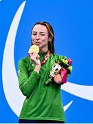 26 August 2021; Ellen Keane of Ireland with her gold medal after winning the Women's SB8 100 metre breaststroke final at the Tokyo Aquatic Centre on day two during the Tokyo 2020 Paralympic Games in Tokyo, Japan. Photo by Sam Barnes/Sportsfile