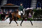 26 August 2021; Rosemary Gaffney of Ireland on Verona competes in the Grade IV Dressage Individual Test final at the Equestrian Park on day two during the Tokyo 2020 Paralympic Games in Tokyo, Japan. Photo by Sportsfile