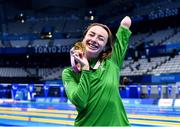 26 August 2021; Ellen Keane of Ireland with her gold medal after winning the Women's SB8 100 metre breaststroke final at the Tokyo Aquatic Centre on day two during the Tokyo 2020 Paralympic Games in Tokyo, Japan. Photo by Sam Barnes/Sportsfile