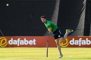 26 August 2021; George Dockrell in action during a Cricket Ireland training session ahead of the Zimbabwe series at Clontarf Cricket Club in Dublin. Photo by Matt Browne/Sportsfile