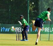26 August 2021; Simi Singh in action during a Cricket Ireland training session ahead of the Zimbabwe series at Clontarf Cricket Club in Dublin. Photo by Matt Browne/Sportsfile