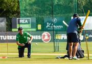 26 August 2021; William Porterfield in action during a Cricket Ireland training session ahead of the Zimbabwe series at Clontarf Cricket Club in Dublin. Photo by Matt Browne/Sportsfile