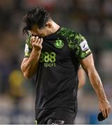 26 August 2021; Richie Towell of Shamrock Rovers after his side's defeat to Flora Tallinn in their UEFA Europa Conference League play-off second leg match at Tallaght Stadium in Dublin. Photo by Seb Daly/Sportsfile