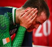 27 August 2021; Ronan Grimes of Ireland following defeat in the Men's C4 4000 metre Individual Pursuit final at the Izu Velodrome on day three during the Tokyo 2020 Paralympic Games in Shizuoka, Japan. Photo by David Fitzgerald/Sportsfile