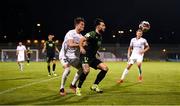 26 August 2021; Richie Towell of Shamrock Rovers in action against Markus Soomets of Flora Tallinn during the UEFA Europa Conference League play-off second leg match between Shamrock Rovers and Flora Tallinn at Tallaght Stadium in Dublin. Photo by Stephen McCarthy/Sportsfile