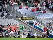22 August 2021; The Liam MacCarthy Cup during the GAA Hurling All-Ireland Senior Championship Final match between Cork and Limerick in Croke Park, Dublin. Photo by Piaras Ó Mídheach/Sportsfile