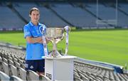 31 August 2021; In attendance at a photocall at Croke Park in Dublin ahead of the TG4 All-Ireland Junior, Intermediate and Ladies Senior Football Championship Finals on Sunday next is Dublin captain Sinead Aherne with the Brendan Martin Cup. Photo by Brendan Moran/Sportsfile