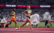 27 August 2021; Greta Streimikyte of Ireland, right, and Tigist Gezahagn Menigstu of Ethiopia competing in the T13 Women's 1500 metres heats at the Olympic Stadium on day 3 during the Tokyo 2020 Paralympic Games in Tokyo, Japan. Photo by Sam Barnes/Sportsfile