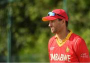 27 August 2021; Zimbabwe captain Craig Ervine speaking after match one of the Dafanews T20 series between Ireland and Zimbabwe at Clontarf Cricket Club in Dublin. Photo by Seb Daly/Sportsfile