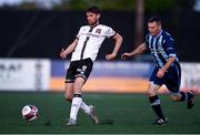 27 August 2021; Sam Stanton of Dundalk in action against Karl Sommers of St Mochta's during the extra.ie FAI Cup second round match between Dundalk and St Mochta's at Oriel Park in Dundalk. Photo by Ben McShane/Sportsfile
