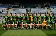 28 August 2021; The Meath squad before the Electric Ireland GAA Football All-Ireland Minor Championship Final match between Meath and Tyrone at Croke Park in Dublin. Photo by Ray McManus/Sportsfile