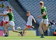 28 August 2021; Cormac Devlin of Tyrone scores his side's first goal during the Electric Ireland GAA Football All-Ireland Minor Championship Final match between Meath and Tyrone at Croke Park in Dublin. Photo by Brendan Moran/Sportsfile