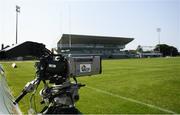 28 August 2021; A TV camera is seen ahead of the Vodafone Women’s Interprovincial Championship Round 1 match between at Connacht and Leinster at The Sportsground in Galway. Photo by Harry Murphy/Sportsfile