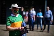 28 August 2021; A Kerry supporter arrives for the GAA Football All-Ireland Senior Championship semi-final match between Kerry and Tyrone at Croke Park in Dublin. Photo by Stephen McCarthy/Sportsfile