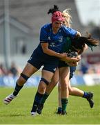 28 August 2021; Moya Griffin of Connacht is tackled by Elaine Anthony of Leinster during the Vodafone Women’s Interprovincial Championship Round 1 match between at Connacht and Leinster at The Sportsground in Galway. Photo by Harry Murphy/Sportsfile