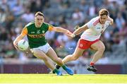 28 August 2021; Paudie Clifford of Kerry in action against Conor Meyler of Tyrone during the GAA Football All-Ireland Senior Championship semi-final match between Kerry and Tyrone at Croke Park in Dublin. Photo by Stephen McCarthy/Sportsfile
