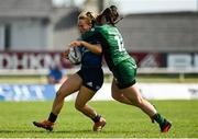 28 August 2021; Meabh O'Brien of Leinster is tackled by Shannon Touhey of Connacht during the Vodafone Women’s Interprovincial Championship Round 1 match between at Connacht and Leinster at The Sportsground in Galway. Photo by Harry Murphy/Sportsfile