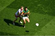 28 August 2021; David Clifford of Kerry in action against Frank Burns of Tyrone during the GAA Football All-Ireland Senior Championship semi-final match between Kerry and Tyrone at Croke Park in Dublin. Photo by Daire Brennan/Sportsfile