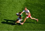 28 August 2021; Jack Barry of Kerry in action against Conn Kilpatrick of Tyrone during the GAA Football All-Ireland Senior Championship semi-final match between Kerry and Tyrone at Croke Park in Dublin. Photo by Daire Brennan/Sportsfile