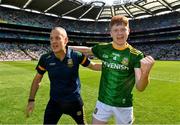 28 August 2021; Meath manager Cathal Ó Bric and Seán O'Hare after the Electric Ireland GAA Football All-Ireland Minor Championship Final match between Meath and Tyrone at Croke Park in Dublin. Photo by Ray McManus/Sportsfile