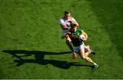 28 August 2021; Gavin White of Kerry in action against Conn Kilpatrick of Tyrone during the GAA Football All-Ireland Senior Championship semi-final match between Kerry and Tyrone at Croke Park in Dublin. Photo by Daire Brennan/Sportsfile