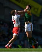 28 August 2021; David Moran of Kerry and Conn Kilpatrick of Tyrone tussle during the GAA Football All-Ireland Senior Championship semi-final match between Kerry and Tyrone at Croke Park in Dublin. Photo by Stephen McCarthy/Sportsfile