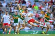 28 August 2021; Kieran McGeary of Tyrone in action against Killian Spillane of Kerry during the GAA Football All-Ireland Senior Championship semi-final match between Kerry and Tyrone at Croke Park in Dublin. Photo by Stephen McCarthy/Sportsfile