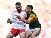 28 August 2021; Ronan McNamee of Tyrone in action against Paul Geaney of Kerry during the GAA Football All-Ireland Senior Championship semi-final match between Kerry and Tyrone at Croke Park in Dublin. Photo by Piaras Ó Mídheach/Sportsfile