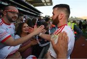28 August 2021; Ronan McNamee of Tyrone celebrates with the supporters after the GAA Football All-Ireland Senior Championship semi-final match between Kerry and Tyrone at Croke Park in Dublin. Photo by Stephen McCarthy/Sportsfile