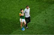 28 August 2021; A dejected Paudie Clifford of Kerry with selector Maurice Fitzgerald after the GAA Football All-Ireland Senior Championship semi-final match between Kerry and Tyrone at Croke Park in Dublin. Photo by Daire Brennan/Sportsfile