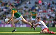 28 August Gavin White of Kerry is tackled by Conor McKenna of Tyrone during the GAA Football All-Ireland Senior Championship semi-final match between Kerry and Tyrone at Croke Park in Dublin. Photo by Brendan Moran/Sportsfile