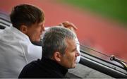 28 August 2021; Mayo manager James Horan and selector Ciarán McDonald watch on during the GAA Football All-Ireland Senior Championship semi-final match between Kerry and Tyrone at Croke Park in Dublin. Photo by Daire Brennan/Sportsfile