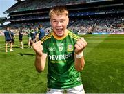 28 August 2021; Josh Harford of Meath celebrates after the Electric Ireland GAA Football All-Ireland Minor Championship Final match between Meath and Tyrone at Croke Park in Dublin. Photo by Ray McManus/Sportsfile