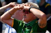 28 August 2021; An anxious Meath supporter during the Electric Ireland GAA Football All-Ireland Minor Championship Final match between Meath and Tyrone at Croke Park in Dublin. Photo by Ray McManus/Sportsfile