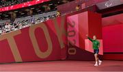 29 August 2021; Jordan Lee of Ireland makes his way into the stadium before competing in the Men's T47 High Jump at the Olympic Stadium on day five during the Tokyo 2020 Paralympic Games in Tokyo, Japan. Photo by Sam Barnes/Sportsfile